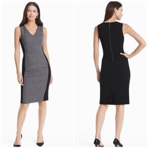 WHBM White House Black Market Colorblock Dress 14 Office Business Casual Classic